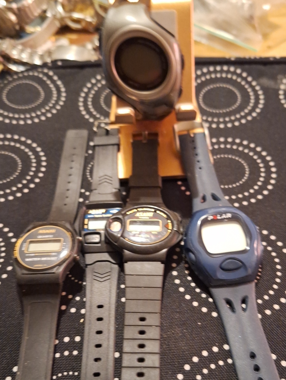 Blue Digital Heart-Rate Sports Watch